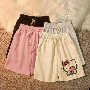 ZEEMIN Halloween Christmas Sanrio Kawaii Hello Kitty Summer Casual Pants Anime Cartoon Cute Skin Friendly Ins Style Printed Versatile Slimming Sports Pants
