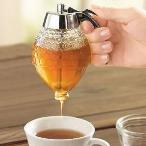 Creative Press Type Pointed Honey Jar Squeeze Sauce Bottle Plastic Honey Jam Press Dispenser with BaseKitchen Storage Pot