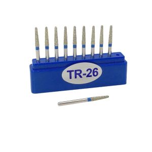 10pcs/Box Dental Diamond Burs Drill Dia-burs for High Speed Handpiece Polishing Tools TC-11F TC-11