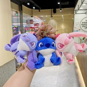 ZEEMIN Halloween Christmas Disney Stitch Plush Keychain: A Cute Plush Doll for Schoolbag Decoration & Holiday Gifts