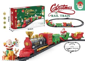 Electric Train Track Toy Car Christmas Gifts Classic Railway Locomotive Trucks Model Toys with Lights Music for Boys Girls kids