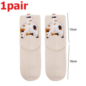 3D Cute Cat Socks Womens 2026 New Popular Breathable Cotton Yarn White Middle Socks Cartoon Long Socks Couple Gifts