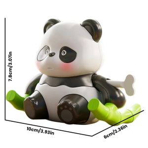 1pc Clockwork Cute Panda Childrens Winding Toys Wind Up Arm Rotates Forward Winding Panda Figures Toys for Kids Childrens Gift