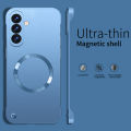 Ultra Thin Matte Metal PC Hard Frameless Magnetic Case For Samsung S26 S25 Edge S24 S23 S22 Ultra Plus FE A57 A37 A17 A56 Cover. 