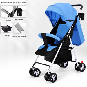 OUHUAGUAN | Lightweight Foldable Stroller with Recline and One-Button Folding