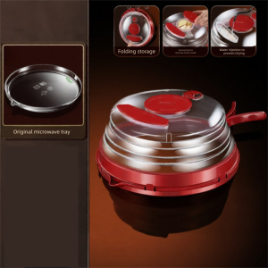 Olodo | Microwave Safe Heat Resistant Food Grade Spill Proof Foldable Lid