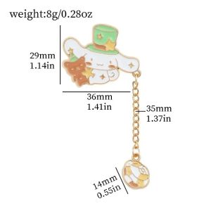 Sanrio Hello Kitty Cartoon Brooch Anime Action Figures Kuromi Cinnamoroll Q Figurals Childern Clothing Merchandise Birthday Gift