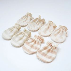 Baby Anti Scratch Gloves 0-1 Year Old Newborn Cotton Breathable Anti Scratch Face Thin Protective Face with Finger Gloves