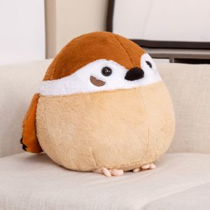 Simulation 35/40cm Cute Sparrow Crow Plush Toy Fat Round Stuffed Bird Animal Doll Pillow Soft Lifelike Bird Baby Christmas Gifts