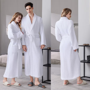 100% CottonTowel Material Bathrobe For Men And Women Couple Hotel Nightgown Bed And Breakfast Hotel Absorbent Bath Bathroom