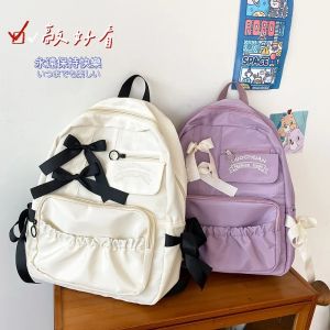 ZEEMIN Christmas Kawaii Youth Schoolbag Campus Cute Bow Student Backpack Junior High School Primary School Students Large Capacity Backpack New