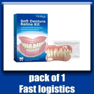 Denture Silicone Kit Silicone Liners Soft Kit Soft Denture Kit Teeth Upper And Lower Set Easy Use Dental careF7$k2026