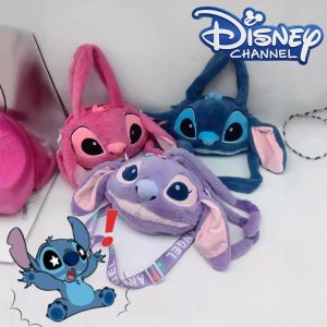 ULEEK New Disney Cartoon Stitch Bags Plush Cartoon Backpack Girls Cute Purse Ins Shoulder Women Messenger Bag Parent-Child Gift Wallet
