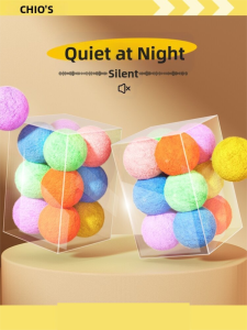 7o | Entertainment Toy for Cats Durable Quiet Plush Balls and Wands