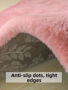 HONGLIDA |Rabbit Faux Fur Thick Winter Bedroom Rug White
