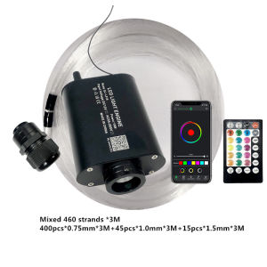 Optical fiber Light 16w Star ceiling kit Bluetooth APP Control Starry Car LED Kid Room RGBW COLOR 12V RF control WAPP COLOR