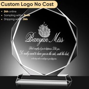 1PCS Free Customized Crystal Trophy 120cm * 120CM Decorative Golf Blank Crystal Trophy Childrens Trophy Desktop Decoration