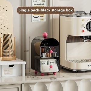 Desktop Coffee Organizer Corner Tea Bag Storage Box Drawer Sle Office Tea Water Room Table Storage Rack Capsule Coffee Organizer