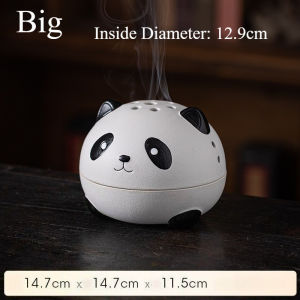 Y Cute Panda Coil Incense Burner Household Indoor Mosquito Incense Holder Sandalwood Agarwood Aromatherapy Stove Summer Decor