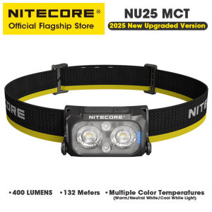 NITECORE NU25 MCT UL USB-C Rechargeable Headlamp Multiple Color Temperatures Headlight for Trail Running Trekking Backpacker