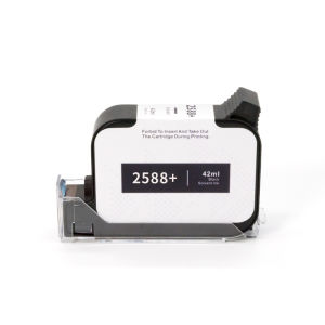 [1PCS 2588+M] 42ml 12.7mm Fast dry black ink cartridge 2580 2588G ZM2588+ 2588+M Replacement for TIJ2.5 Handheld Ink Printer