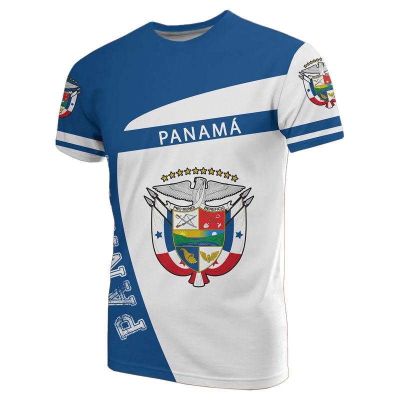 Fashion Panama Flag Pattern T Shirt For Men Sports Gym T-shirt Tops ...