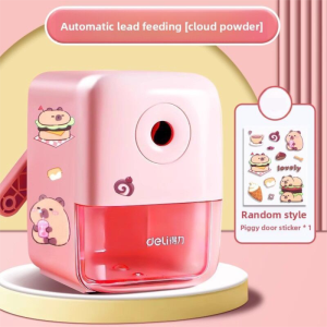 deli | Hand-Cranked Automatic Lead Advance Portable Childrens Pencil Sharpener