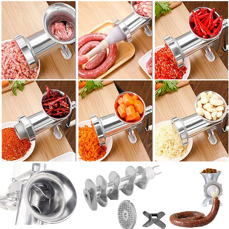 10 Meat Grinder Stuffers Manual Aluminum Sausage Stuffer With Tubes Tool Mincer For Home Kitchen Accessories Lazada PH