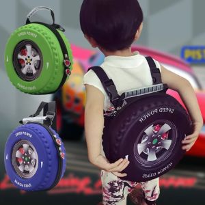 Christmas gifts Lovely Kids Small Backpack 3D Car Tire Children Schoolbag EVA Wheel Kindergarten Bag Age 3-5 Boy Girl Toddler Kawaii School Bag