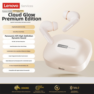 Lenovo | In-ear Bluetooth Headphones Music & Gaming Dual Mode Long Battery Life Noise Cancellation