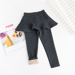 Girls Spring Autumn Skirt Pants Kids Daily Hundred Catching Wool Warm Trousers Girls Bottoming Pants Children Casual Clothing