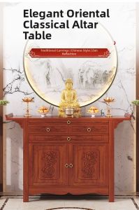 TUOJUE | Non-wood Chinese Altar Table God of Wealth Provides Cabinets