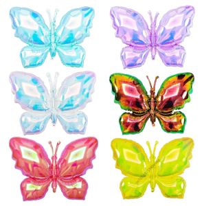 ULEEK Butterfly Birthday Balloon Transparent Colorful Butterfly Balloons Baby Shower Helium Balloon Birthday Party Decorations Globos