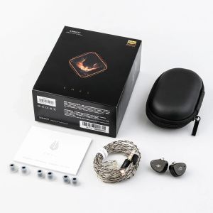 SIMGOT EM6L Headphone 1DD + 4BA Hybrid Driver In-ear Monitor HiFi IEM with Detachable OFC Silver Cable for Musician Audiophile