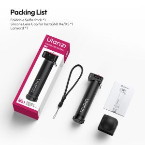 Ulanzi MT98 Invisible Selfie Stick Handheld Foldable 57cm with 1/4 Mount For insta360 X5 X4 DJI Action 4 5 6 Tripod Accessories