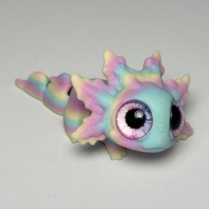 3D Printing Salamander Figures Multi-Joint Movable Simulation Eyes for Home Accessories Kids Gift Living Room Decoration