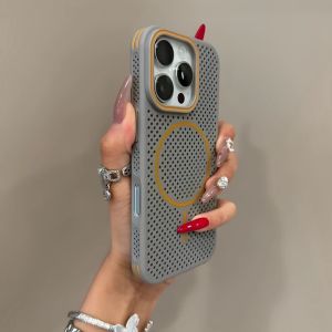 Luxury Magsafe Heat Dissipation Candy Phone Case For iPhone 17 12 13 14 15 16 Pro Max 16 Plus 17Air Magnetic Bumper Back Cover