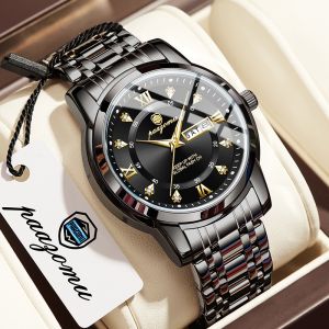 PAAZOMU 2025NEW Luxury Quartz Man Wristwatch Sport Men Watches Waterproof Luminous Date Stainless Steel Mens Watch