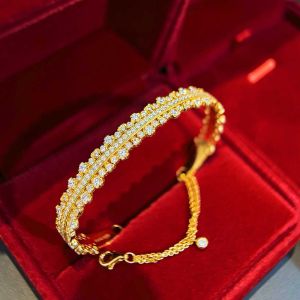 BXINY Luxury 100% S925 Silver Lace Bangles for Women Adgustable High Carbon Diamond Open Bracelets Engagement Gifts Fine Jewelry