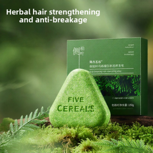 FIVE CEREALS | Side柏Leaf Herbal Shampoo Bar Control Oil Anti-dandruff Volumizing Hair Nourishment