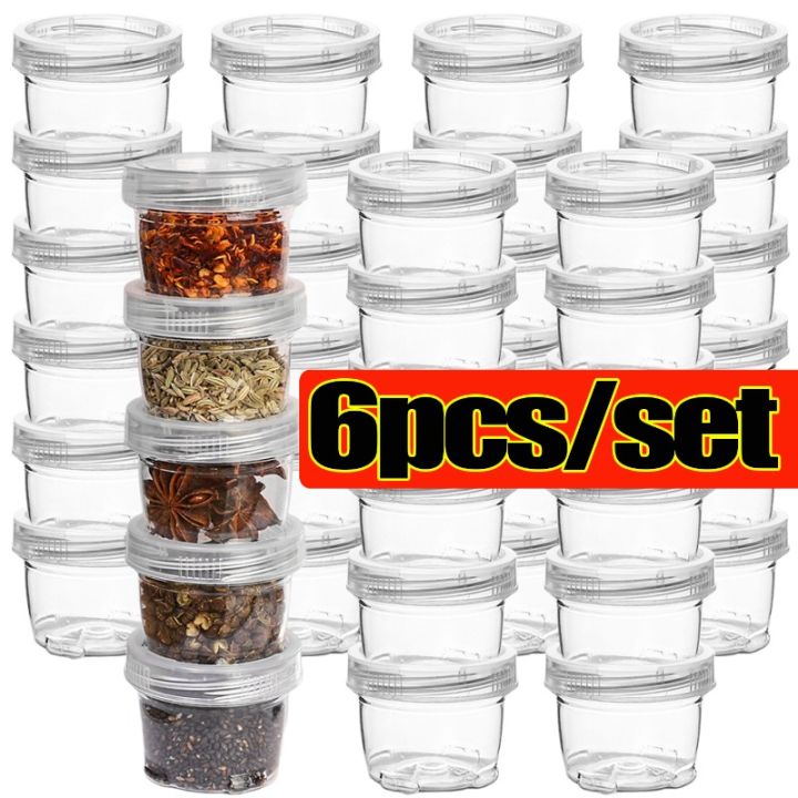 3/6PCS Seasoning Bottles Condiment Container Portable Travel Spice ...