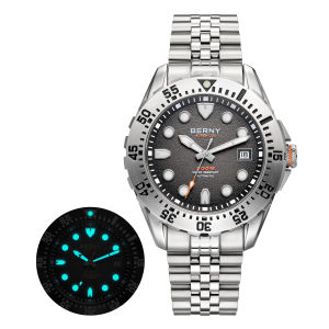 BERNY 20ATM Automatic Diver Watch for Men MIYOTA 8215 Top Accuracy 316L Steel Supper Luminous Sapphire AR Mens Diving Watches