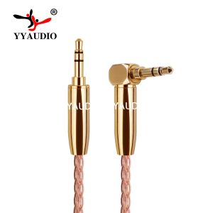 Aux Cable Jack 3.5MM To 3.5MM Audio Cable 7N OCC HIFI 3.5mm Aux Audio Cable Hifi Stereo for Headphone Mobile Phone Speaker TV