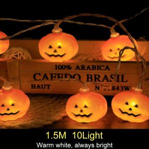 Halloween LED Pumpkin Ghost Bat Ghost Hand Light String Outdoor Decor Festival Lights Halloween Party Decor Ornament 1.5m 10LED