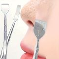 1Pcs Double-Ended Blackhead Remover: Facial Pore Cleanser, Exfoliator, and Massage Tool for Smooth Skin. 