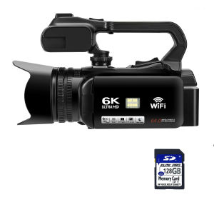 Live Streaming Vlog 6K Camera 18X Digital Zoom 64MP IR Night UHD 4.0 IPS Touch Screen WIFI Professional Video Camera