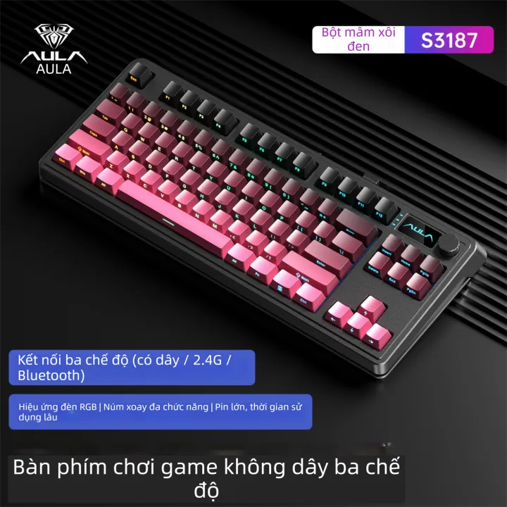 AULA | Bàn Phím Không Dây Bluetooth Đa Chế Độ RGB Cảm Giác Cơ | BigBuy360 - bigbuy360.vn AULA | Bàn Phím Không Dây Bluetooth Đa Chế Độ RGB Cảm Giác Cơ | BigBuy360 - bigbuy360.vn