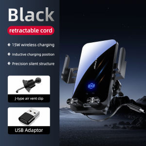 new Magnetic Charger 15W Wireless Car Phone Holder with Cable Fast Charging Infrared Sensing Car Mount for iPhone Android Free Shipping