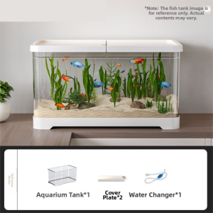 KUOTING | Tabletop Small Aquarium with Scenery Ecosystem and Oxygen Production