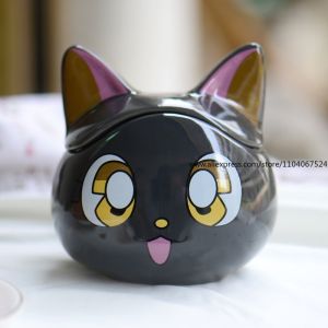 Cute Cool Cat Ceramic Cup with Lid Water Cup Creative Super Cute Cartoon Mug Birthday Gift